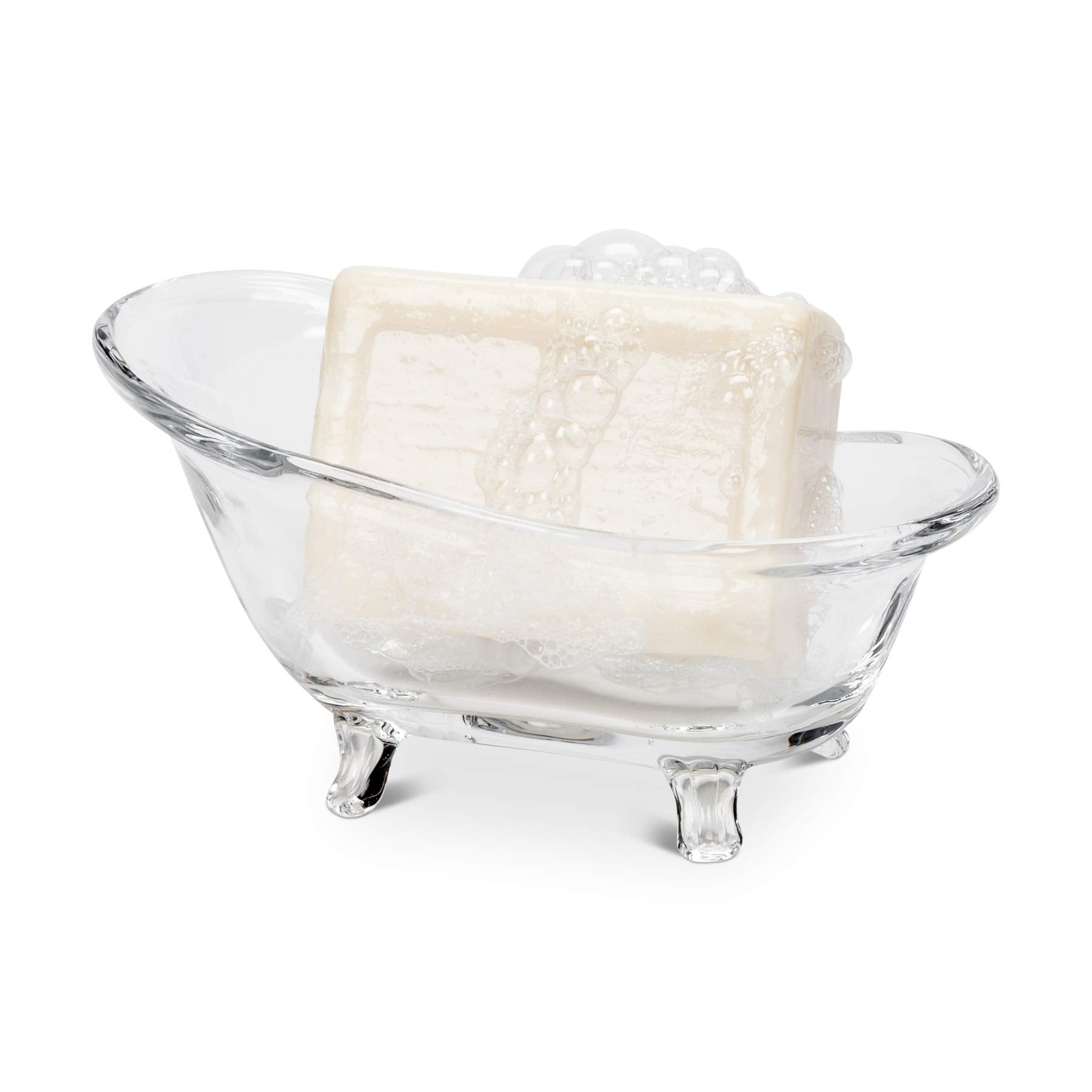 Abbott Collection 27-Bliss Glass Bathtub Soap Dish, 6'' L