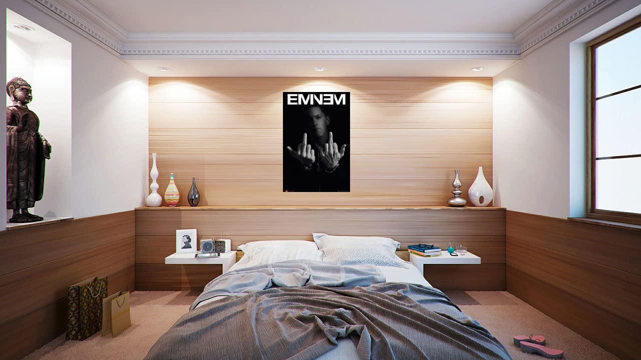 Poster Stop Online Eminem - Music/Personality Poster (Fingers/Flipping The Bird) (Size 24'' X 36'')
