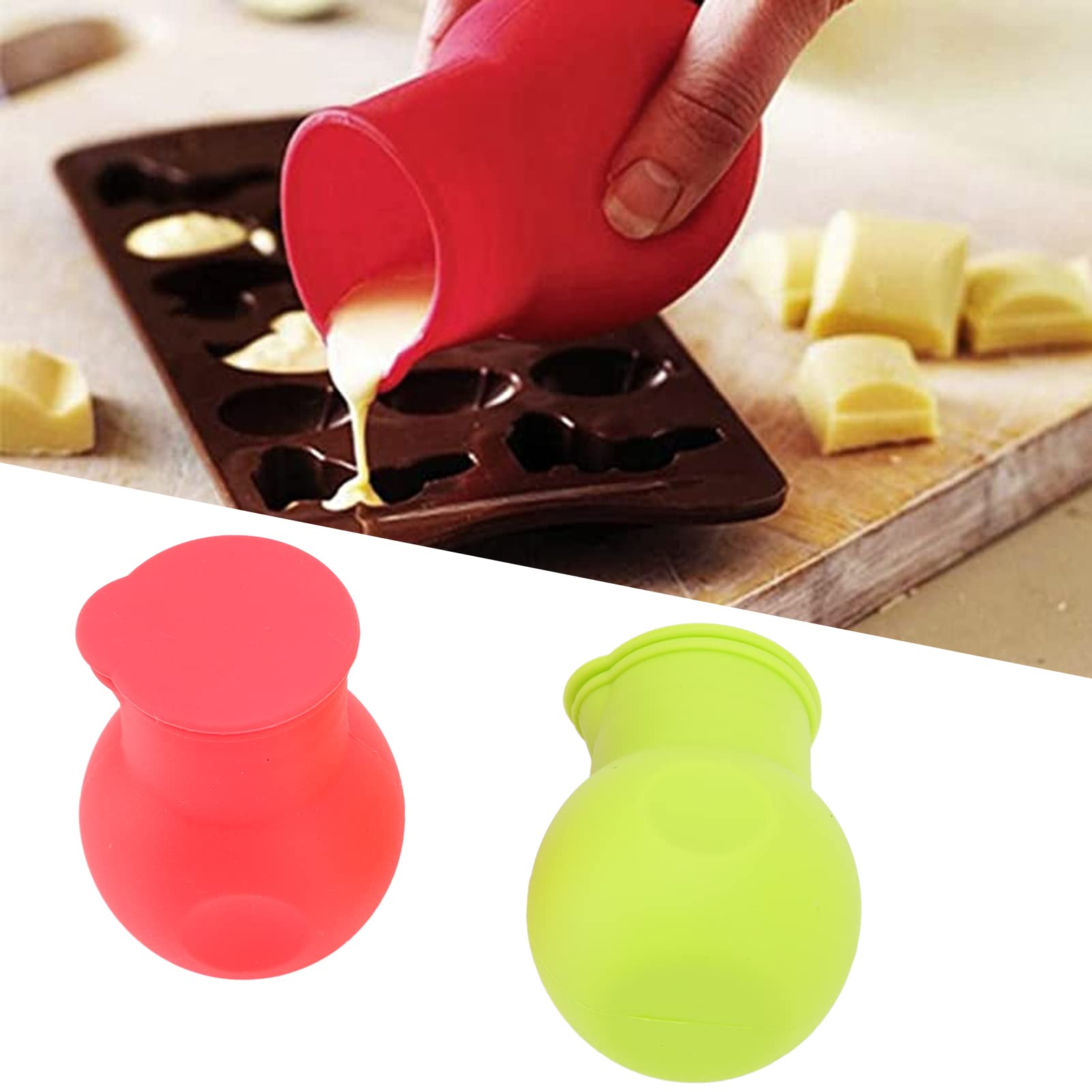 Silicone Chocolate Melting Pot, Diy Candy Maker Chocolate Melter Candle Wax Melting Pot Baking Heating Container Butter Cheese C