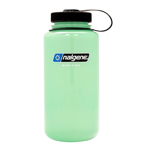 Nalgene Sustain Tritan Bpa-Free Water Bottle Made With Material Derived From 50% Plastic Waste, 32 Oz, Wide Mouth, Glow Green