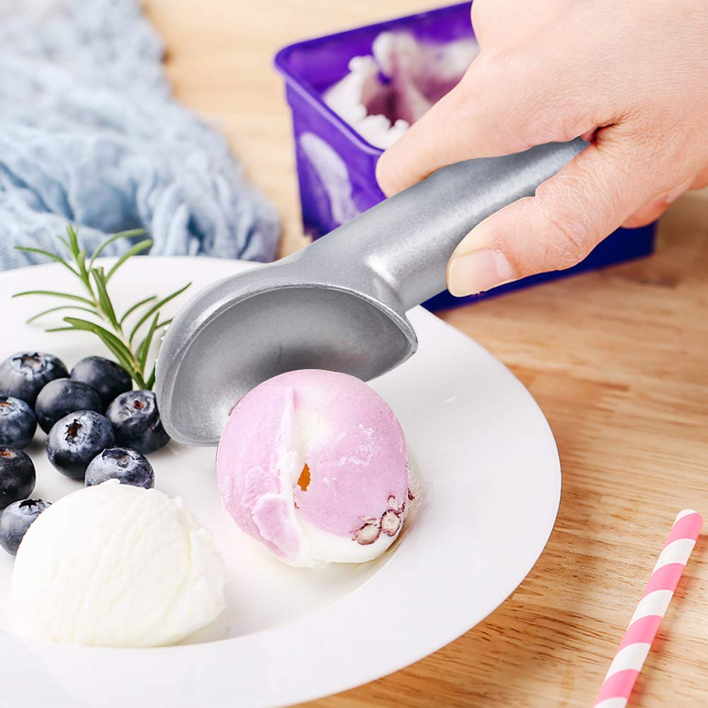 Hansgo Ice Cream Scoop, 2Pcs 7 Inches Nonstick Anti-Freeze Ice Cream Scooper One Piece Aluminum Design Dishwasher Safe