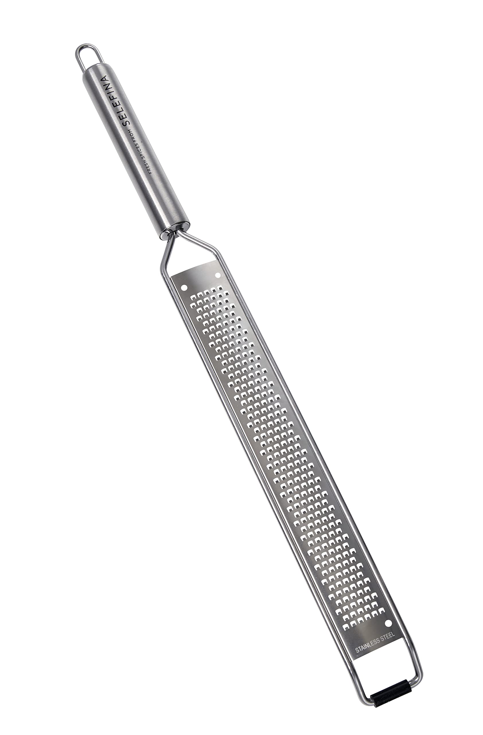 Selefina Spices: Rasp-Style Grater/Zester: For Nutmeg, Lemon, Garlic, Chocolate, Fruits, Vegetables And Ginger. Stainless Steel