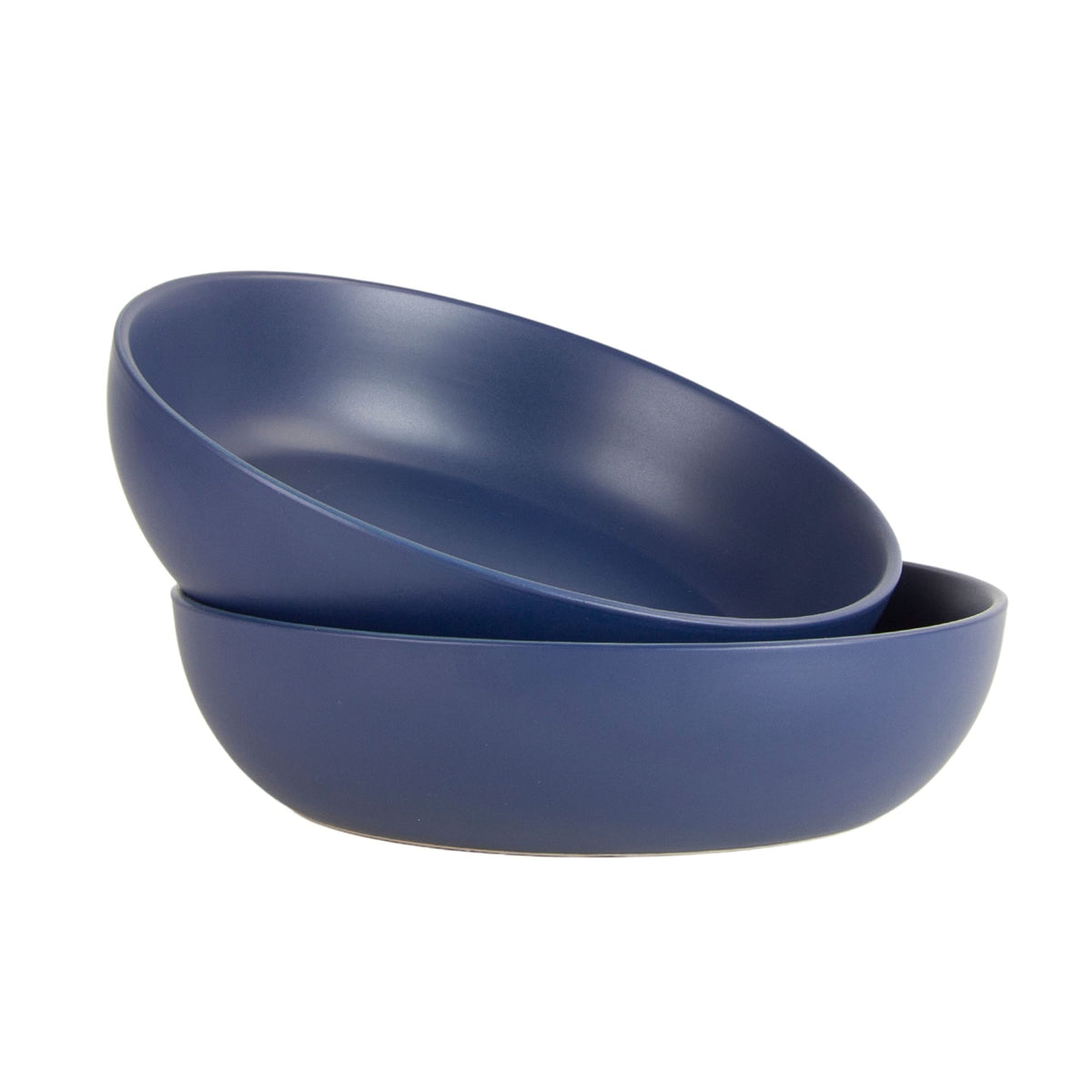 10 Strawberry Street Wazee Matte 948oz Serving Bowl, Set of 2, Midnight Blue