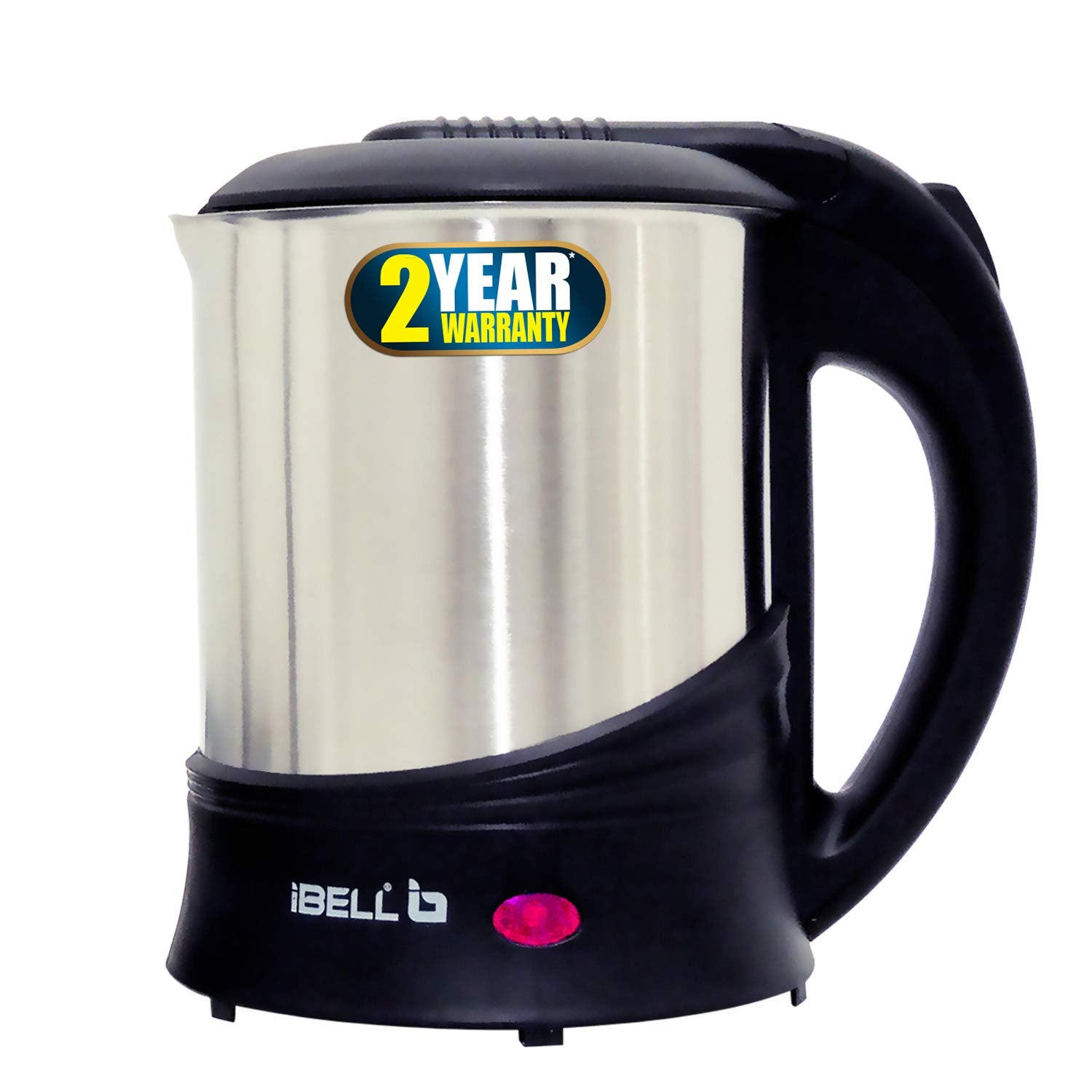Ibell Sek110 Electric Kettle 1L- 1350W Stainless Steel, 360 Degree Cordless Rotating Base, Auto Cut Off Function (Black)