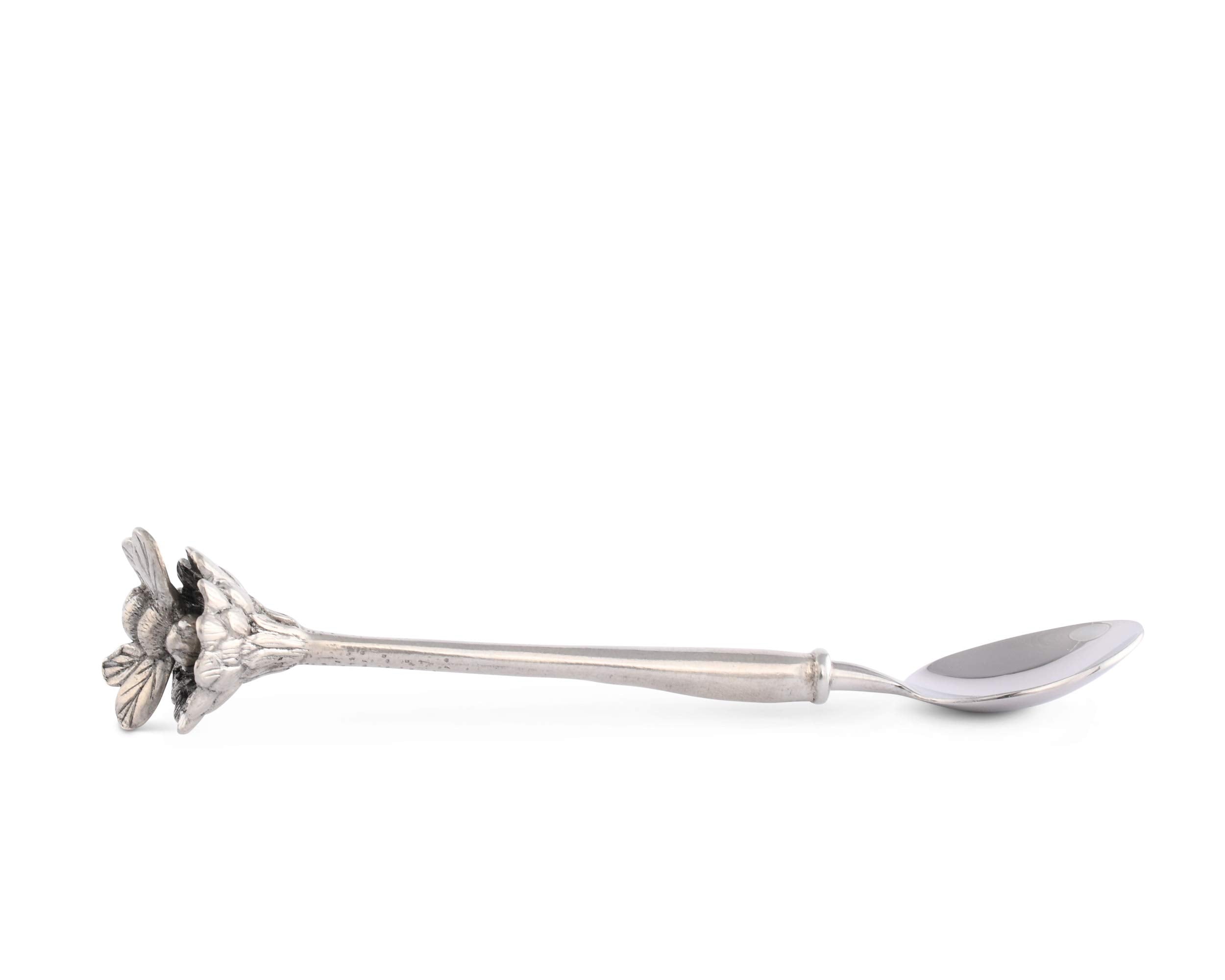 Vagabond House Pewter Daisy And Bee Spoon Jam/Jelly/Fruit/Dip 6 Inch Long