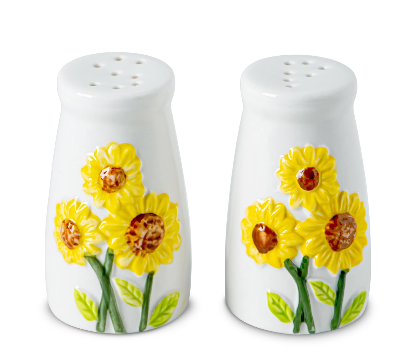 Sunflower Salt And Pepper Shakers Set Ceramic Salt And Pepper Set Cute Salt & Pepper Shaker Sets White Salt And Pepper Shaker Fa