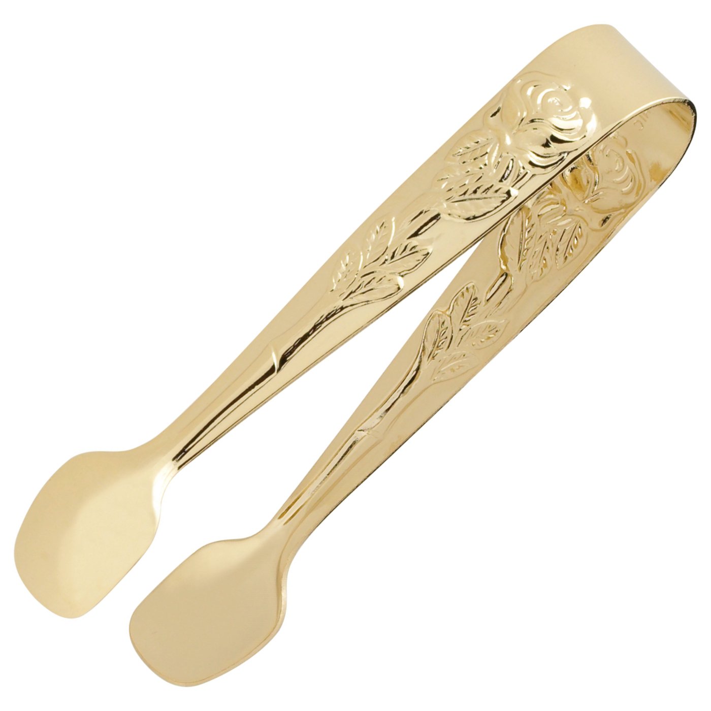 Fino Rose Sugar Tong, Gold-Plated Japanese Stainless Steel