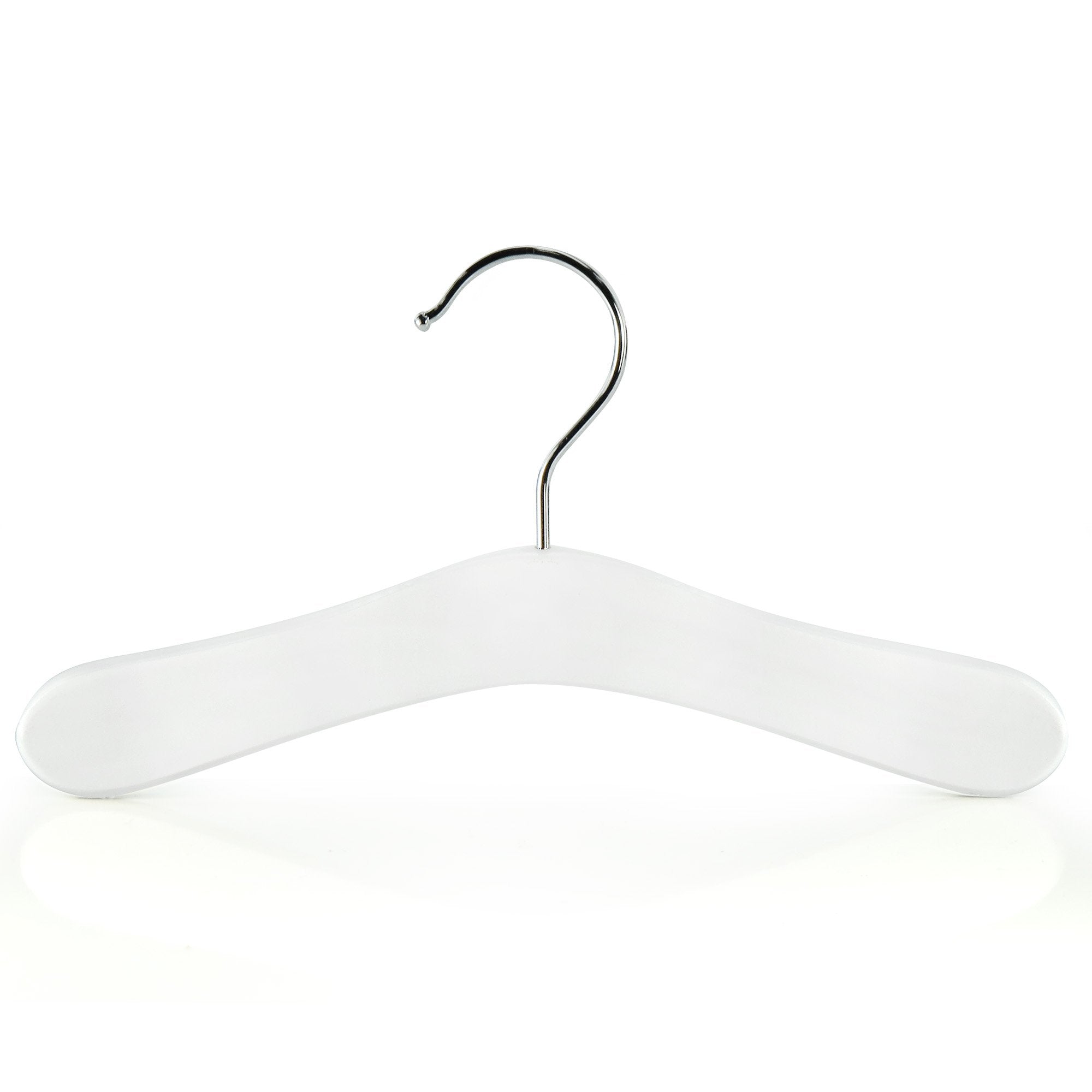Hangerworld Pack Of 12 White Wooden Toddler And Baby Hangers For Nursery, Size 9.8Inch With Swivel Hook