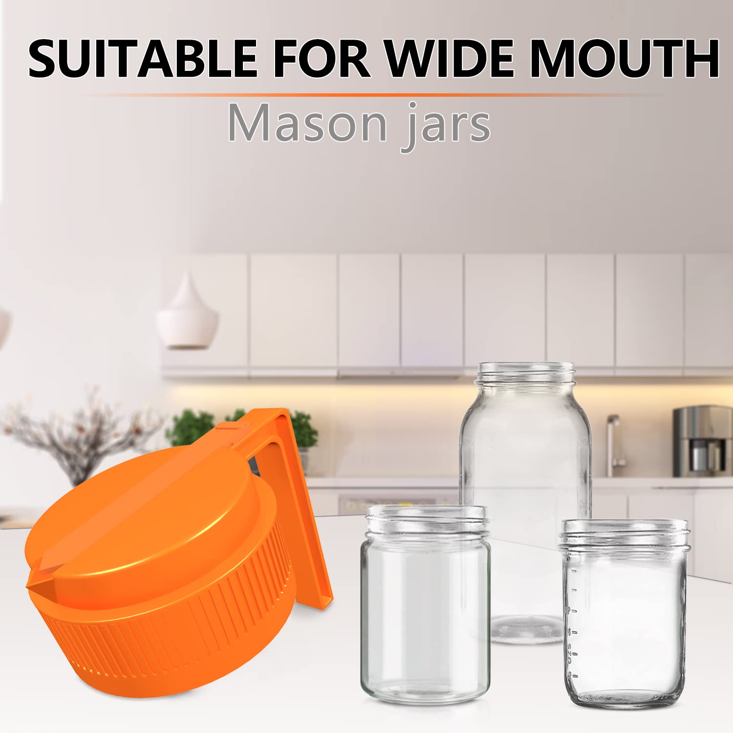 Wide Mouth Mason Jar Lids With Handle, Mason Jar Pour Spout Lid, Easy Pouring Spout Cover, Leak-Proof Seal, One Hand Control, Tu