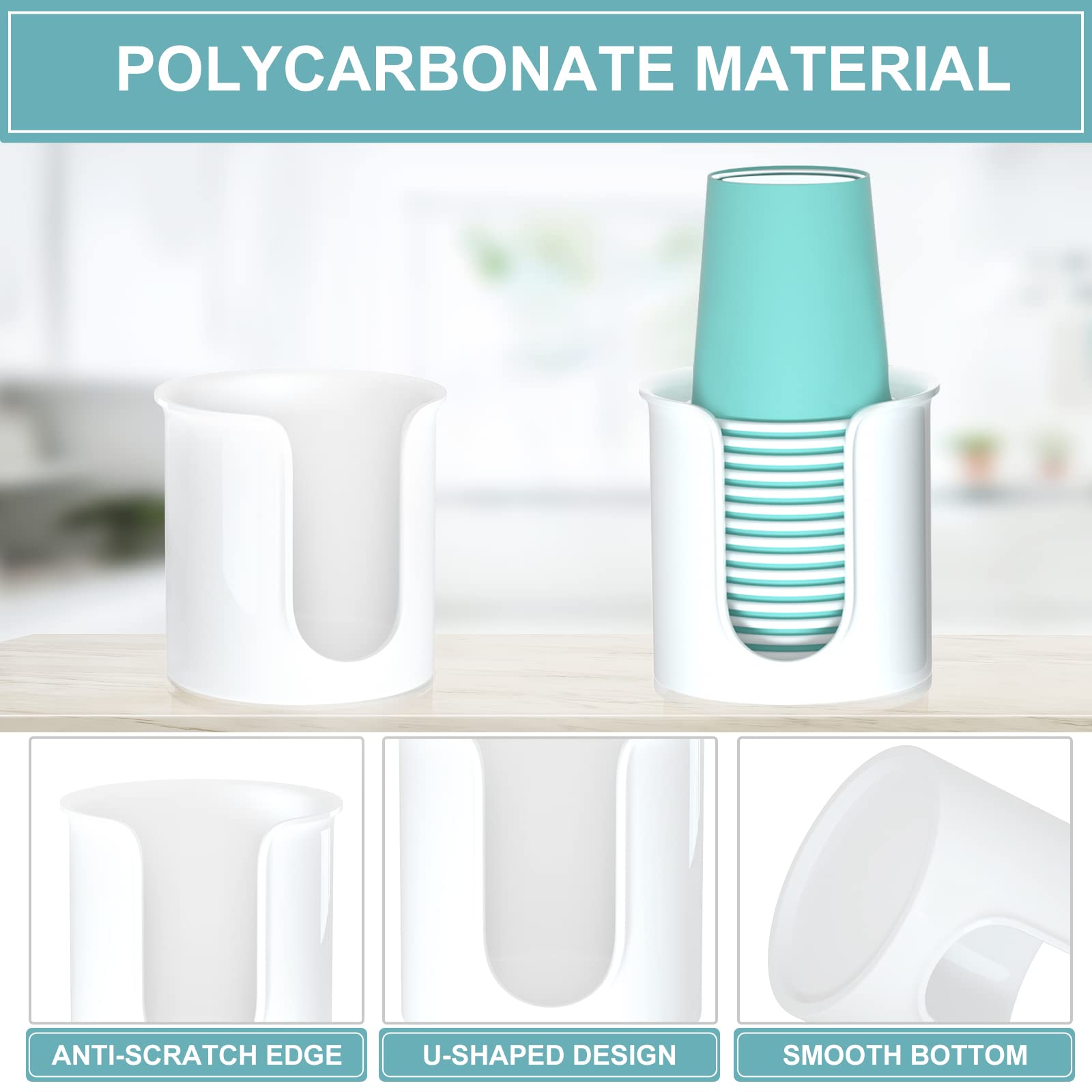 Byaway 2 Pack Bathroom Cup Dispenser 3 Oz Countertop - Convenient Paper Cup Holder For Mouthwash Cups - Easy To Use Cup Dispense