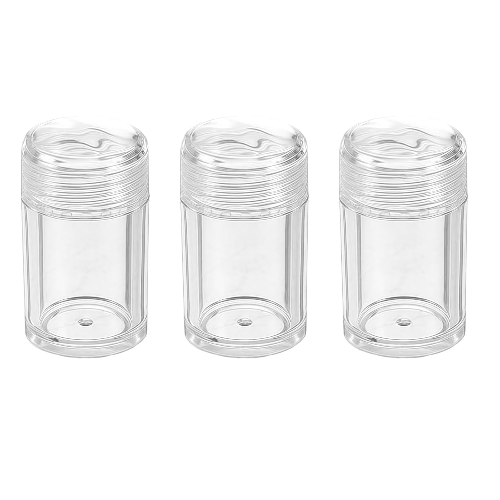 3Pcs Loose Powder Containers 10ml Mini Travel Bottles with Sifter & Flip Cap Leakproof Makeup Storage for Face Powder Glitter Ey