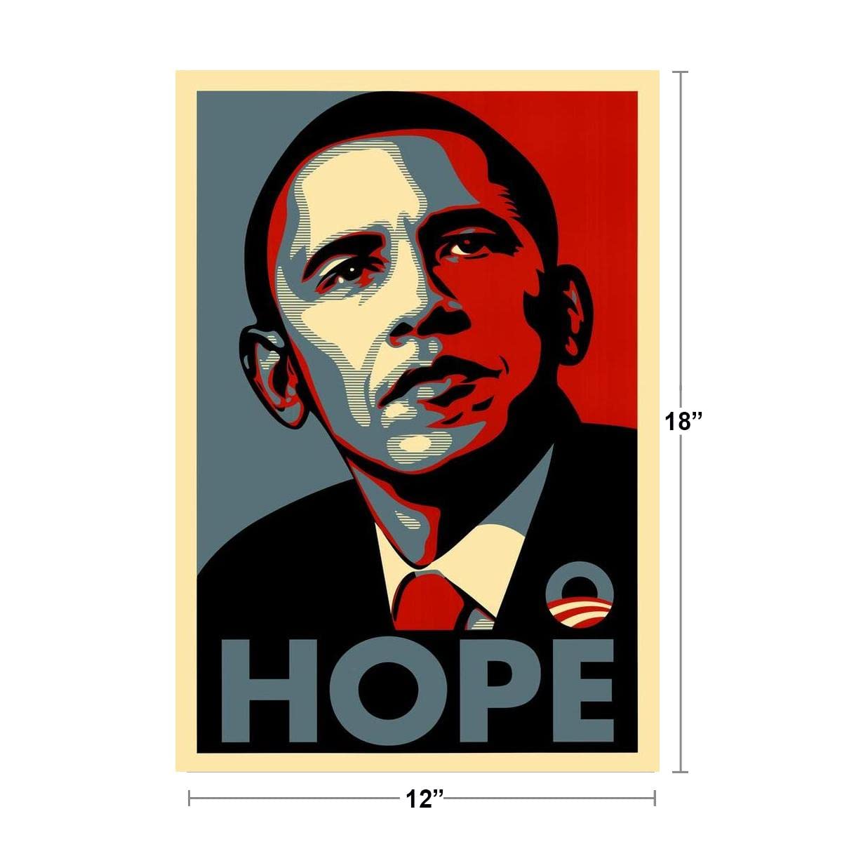 Barack Obama Poster Hope American President Motivational Inspirational Quote Classy Cool Aesthetic Modern Wall Graphic Picture P