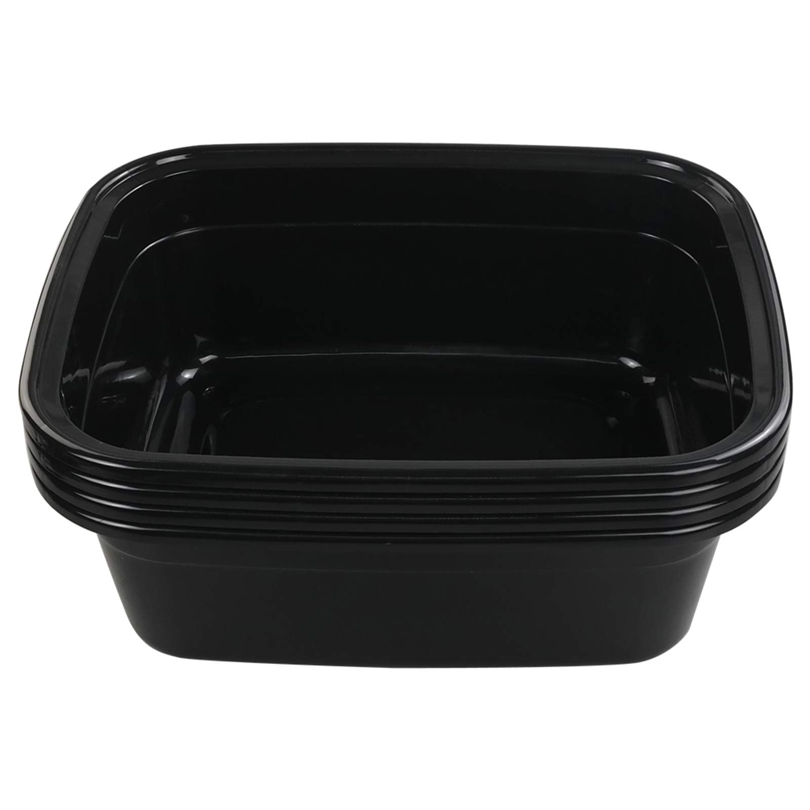 Vababa 4-Pack Black Plastic Dish Pan/Wash Pan Basin, Set Of 4
