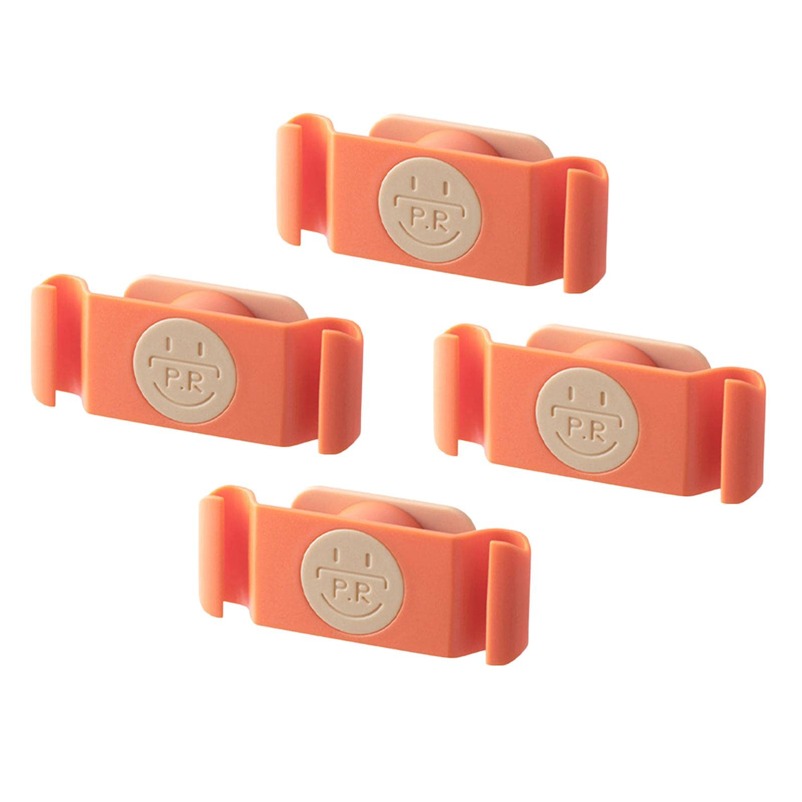 Ujeavette 4X Rotary Cable Clip Accessories Cord Holder Cable Protector Strong Adhesive Orange