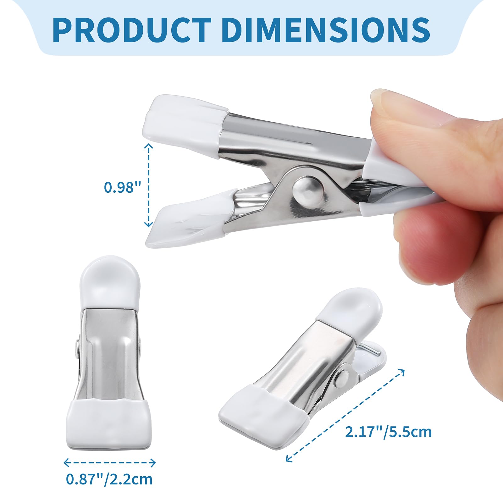 Clothes Pins Heavy Duty Out Door 30 Pack,Chip Clips 2.17 Inch, Bag Clips, Clothespins,Chip Clips Bag Clips Food Clips for Laundr