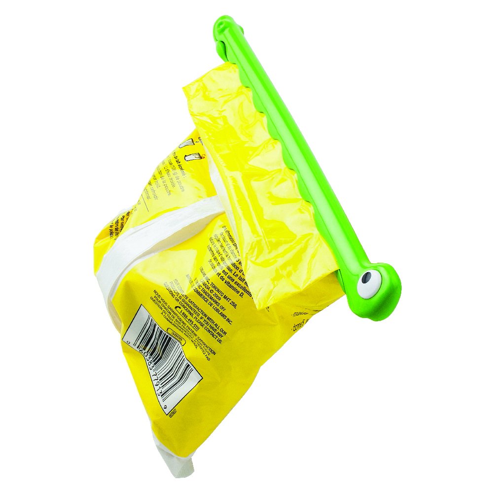 Msc International Joie Croc Bag Clips, Set Of 2, 10-Inches X .75-Inches X .5-Inches, Green, One Size
