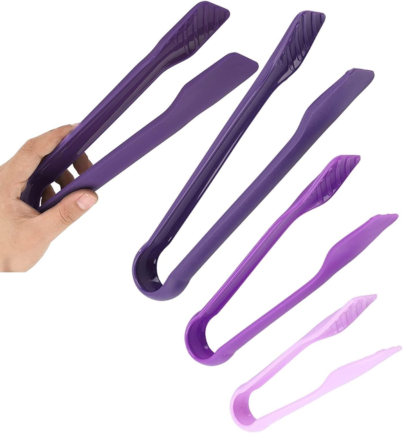 Nathgra 3 Pack Silicone Kitchen Tongs, Mini Serving Tongs Silicone Toaster Tongs Barbecue Tongs Bread Toast Tongs Bread Food Cak