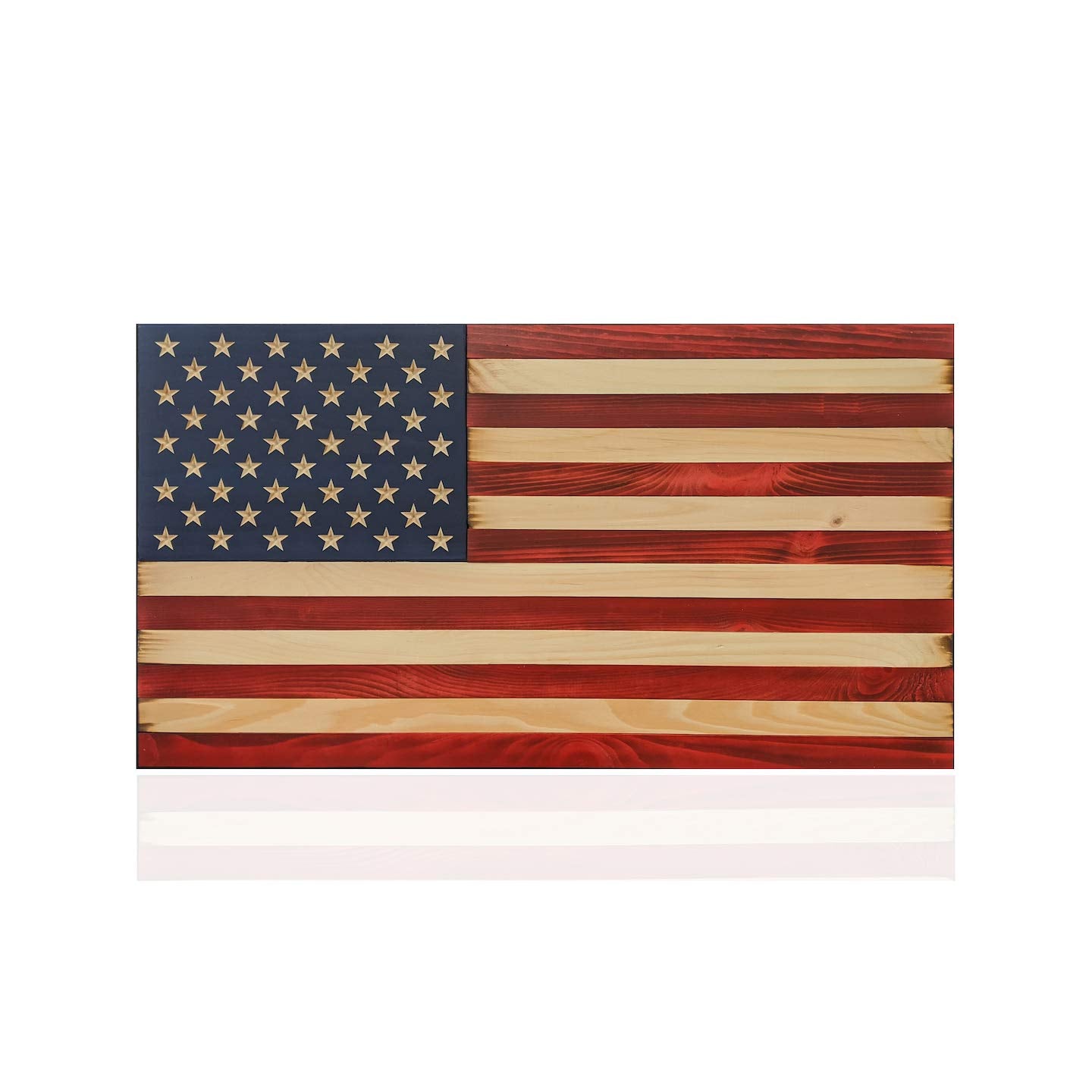 Flags of Valor Freedom Series Wooden American Flag Wall Decor, Small 13 H x 24 W, Patriotic US Flag Art, Handmade in USA by Vete