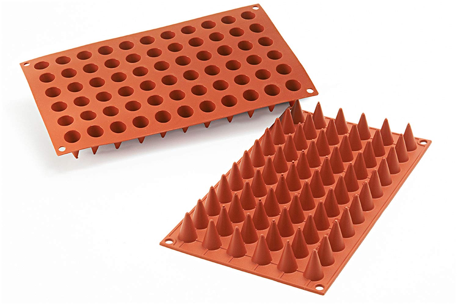 Silikomart Professional Sf131 Silicone Baking Mold Cone 0.10 Oz Volume, 0.71'' Diameter X 1.18'' High, 66 Cavities (1 Each)