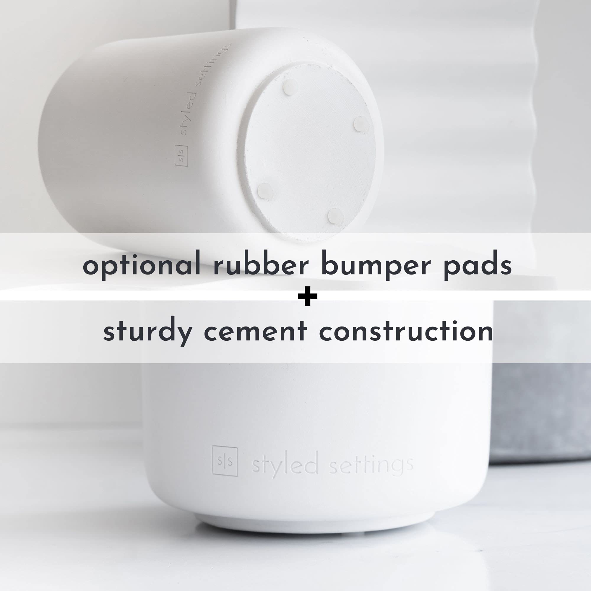 White Ceramic Utensil Holder With Interior Copper Finish - Stylish, Sturdy And Large Spatula Holder For Rose Gold Kitchen Access