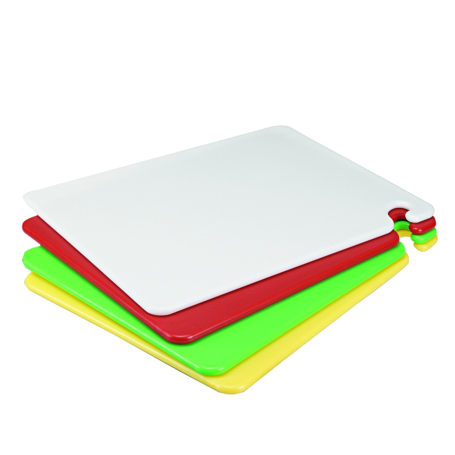 San Jamar Cb152012Wh Cut-N-Carry Color Cutting Boards, Plastic, 20W X 15D X 1/2H, White