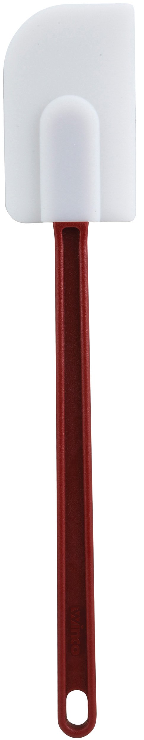 Winco Flat Silicone Spatula, 16-Inch White, Medium