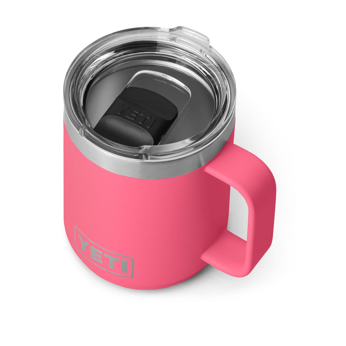 Yeti Rambler 10 Oz Stackable Mug, Vacuum Insulated, Stainless Steel With Magslider Lid, Tropical Pink