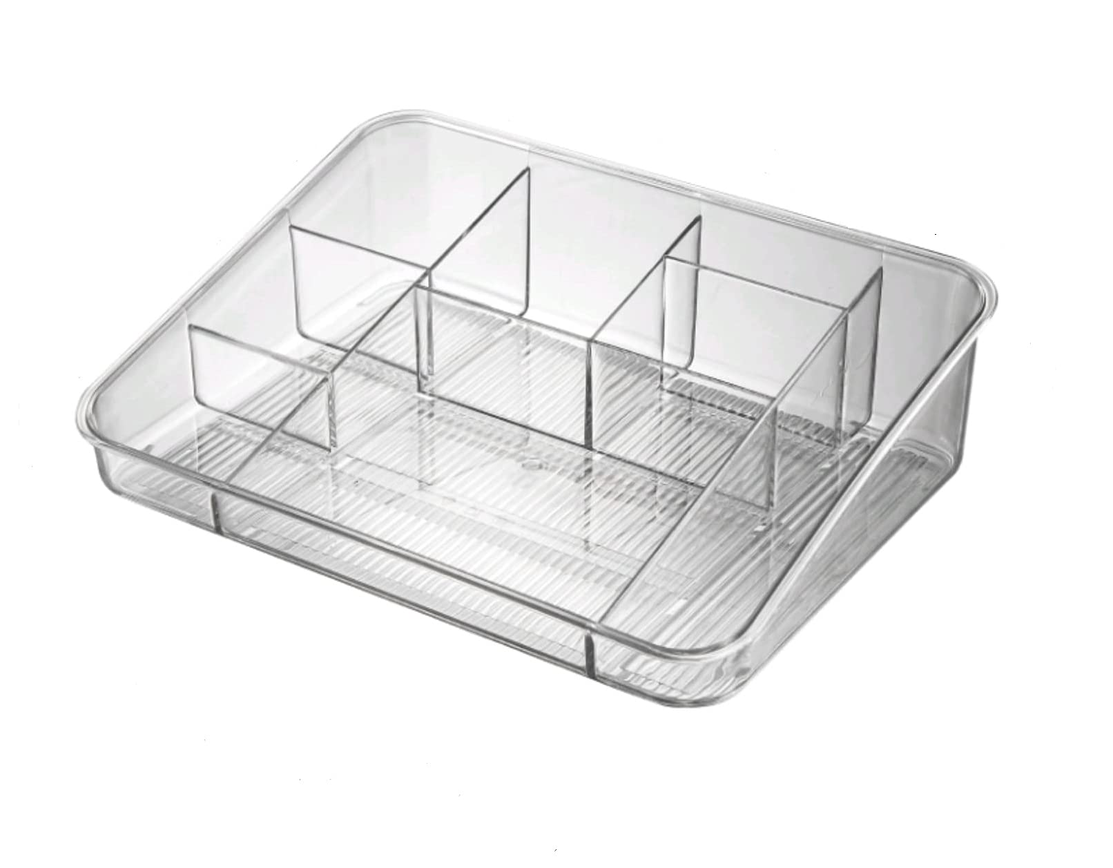 Inkulture Makeup Organizer Tray Cosmetic Display Case Brush Holder Storage Box For Vanity Countertop Bathroom Drawers, 8 Compart