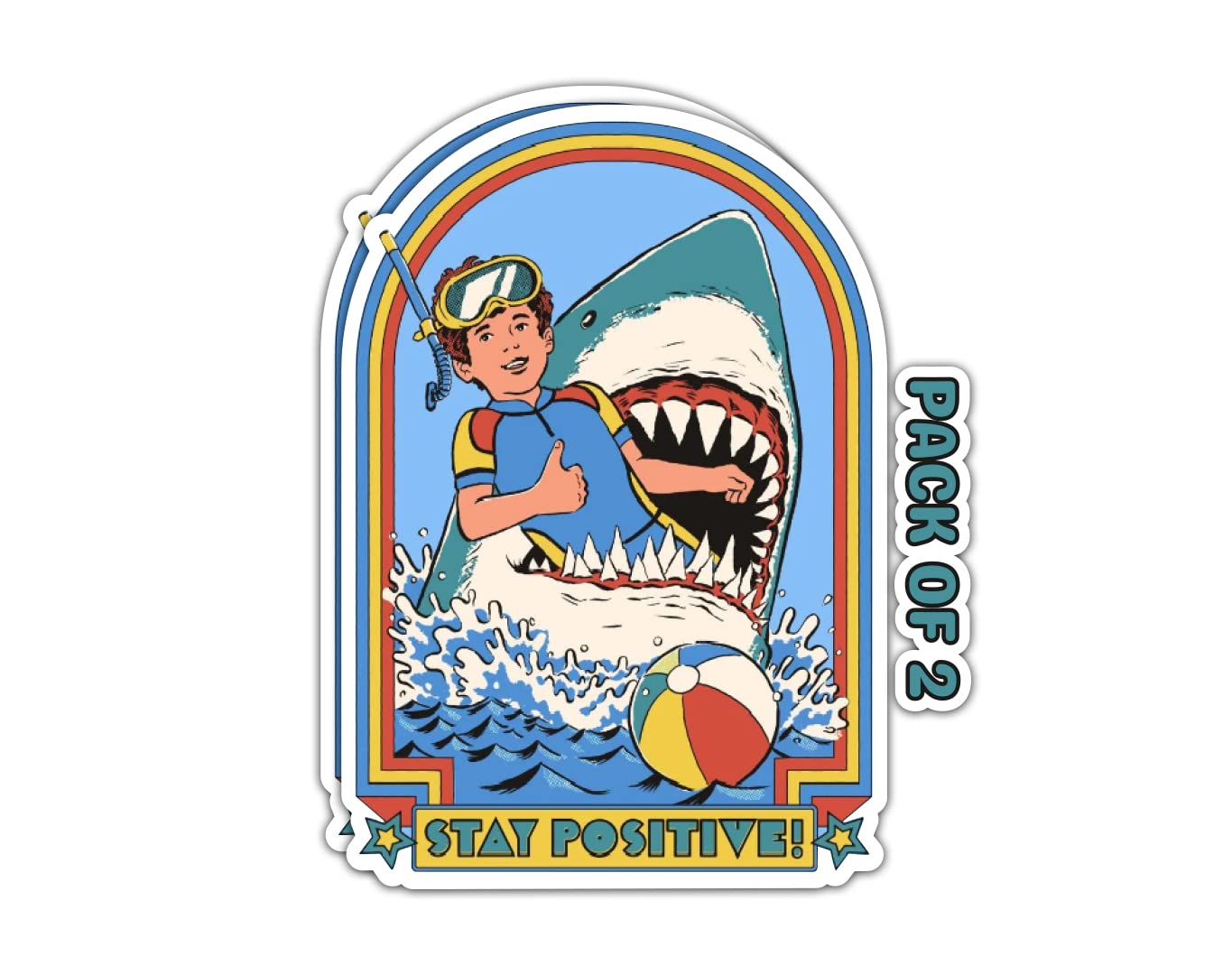 Imperial Vibes - Stay Positive Sticker - Vinyl Decal For Car, Truck, And Van - Removable Indoor And Outdoor Use For Laptop Stick