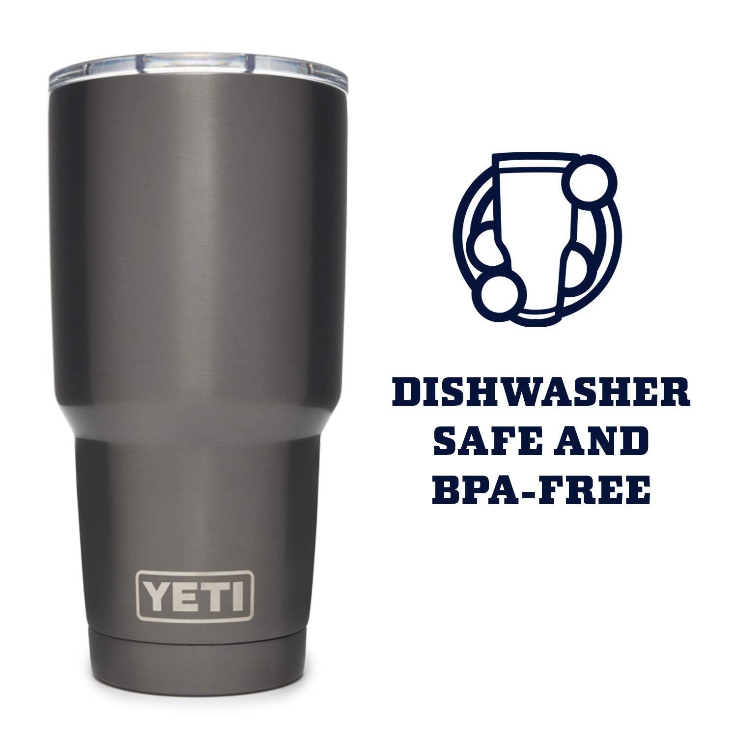 Yeti Rambler 30 Oz Tumbler Retired Colors, Stainless Steel, Vacuum Insulated With Magslider Lid, Graphite