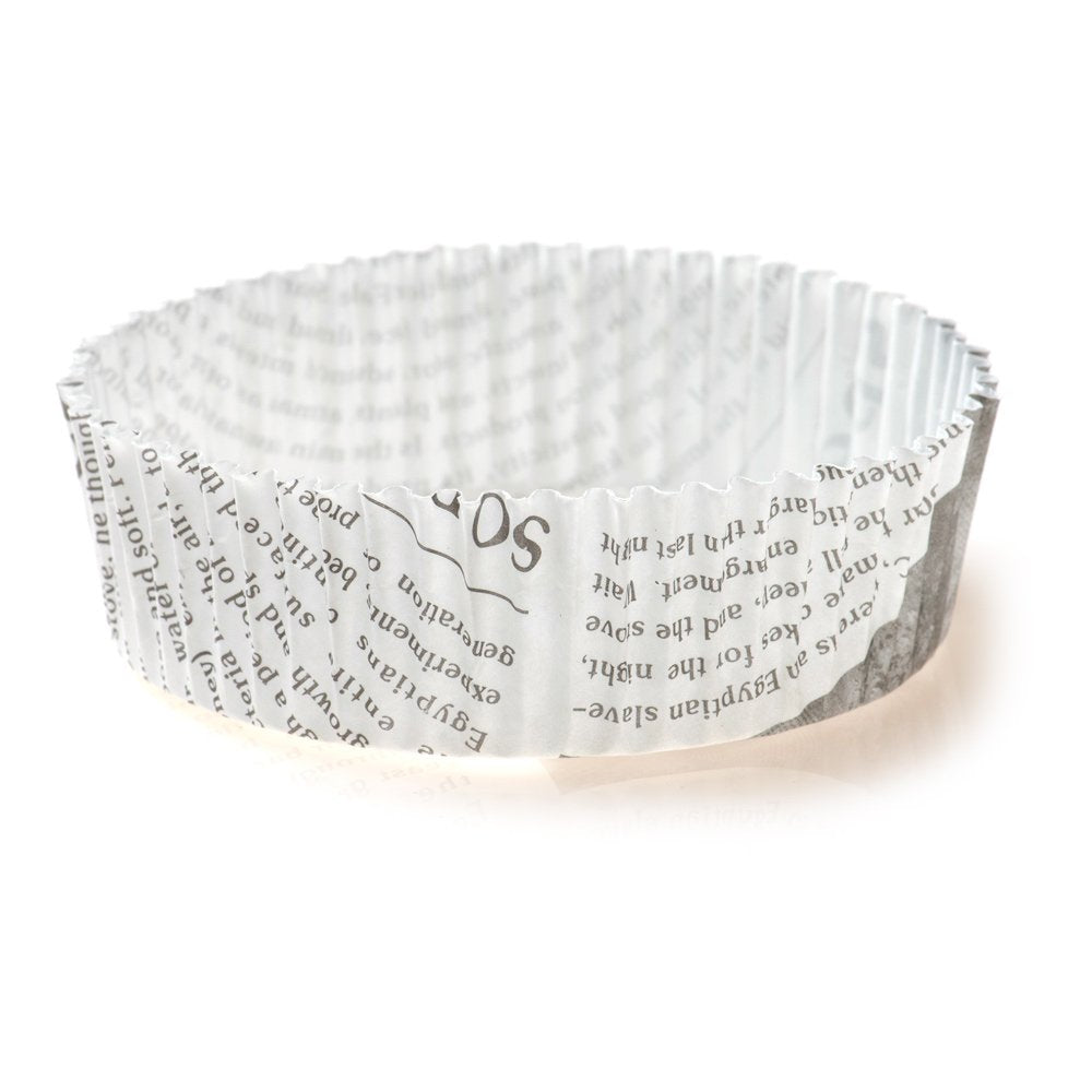 Restaurantware Panificio 4 Ounce Baking Cups 200 Ridged Cupcake Liners - Oven-Ready Freezable Black And White Paper Muffin Cases