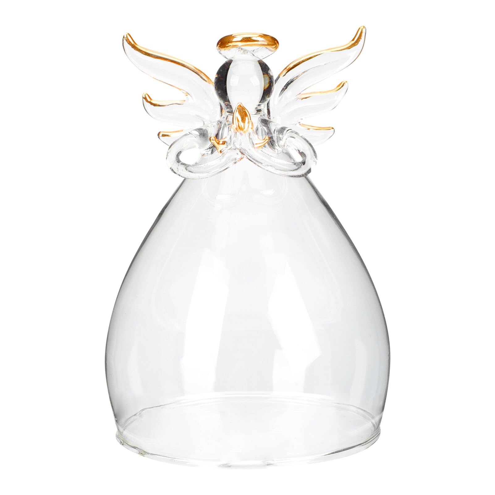Angoily Clear Glass Bell Jar Cloche Glass Dome Decorative Cloche Jar DIY Snow Globes Glass Cloche to Cover Plants and Decoration