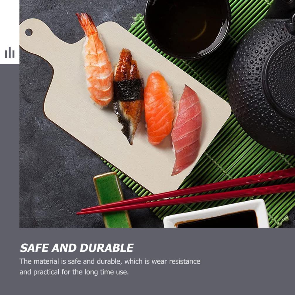 Hemoton 6Pcs Wooden Pizza Peel Sushi Plate Dessert Plate Mini Pizza Paddle Cheese Board Charcuterie Serving Board Fruit Vegetabl