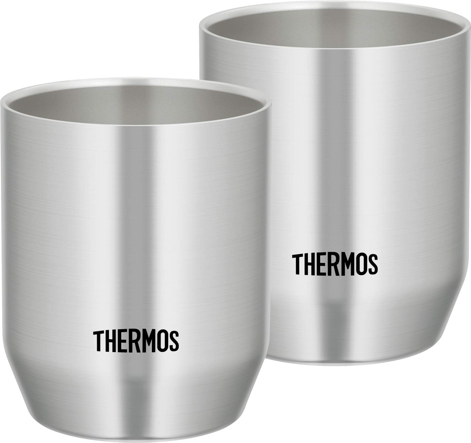 Thermos JDH360P S Vacuum Insulated Cup, 12.2 fl oz (360 ml), Stainless Steel, Set of 2