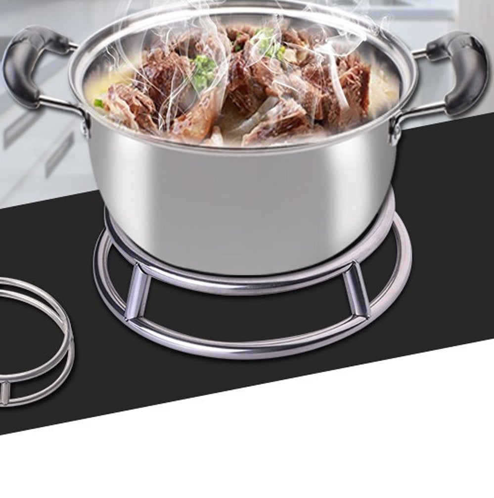 Rluii Wok Ring/Stainless Steel Wok Rack Insulated Pot Mats Cookware Ring/Wok Accessories