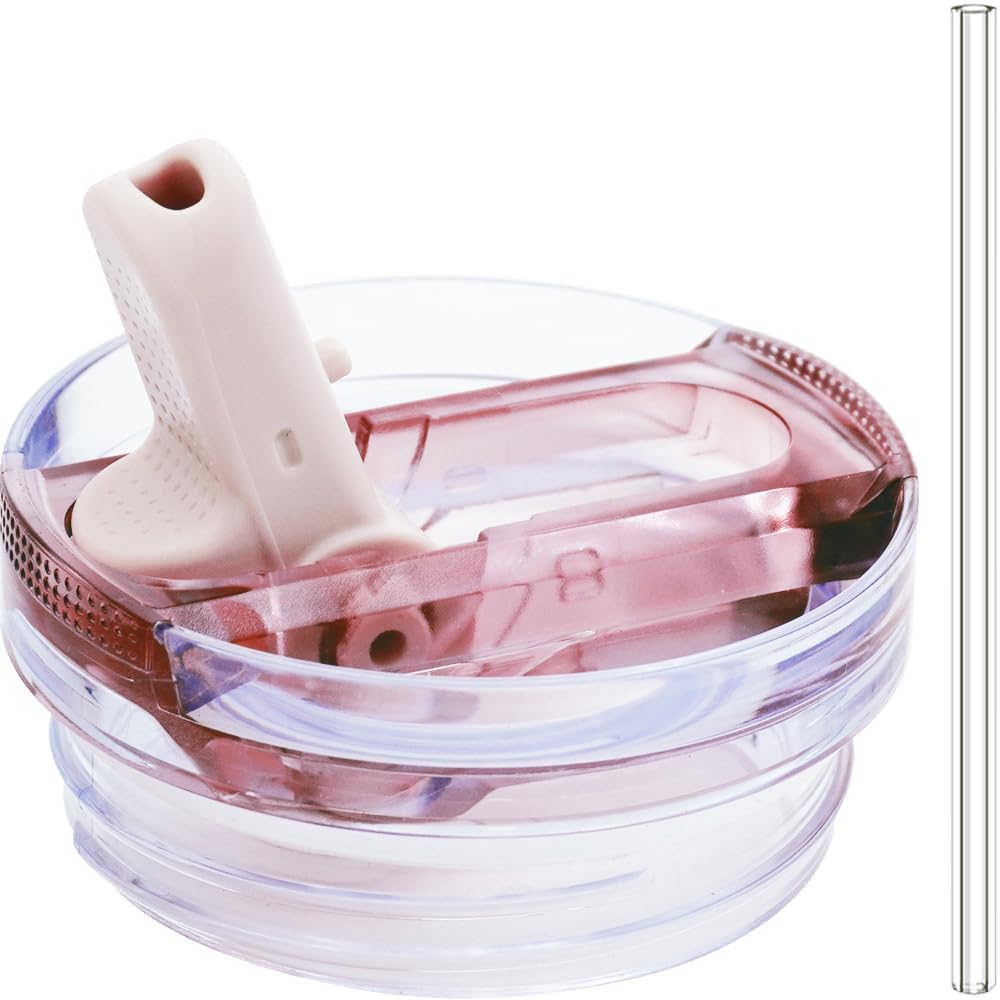 Dreamfocus 14 oz Leak Proof Flip Straw Lid Replacement for Stanley 14 oz Quencher H2.0 and ProTour Tumbler