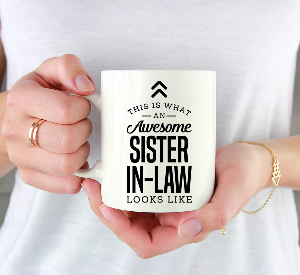 Andaz Press 11oz. Ceramic Coffee Tea Mug Gift, This is What an Awesome Sister-in-Law Looks Like, 1-Pack, Birthday Gift Ideas Cow