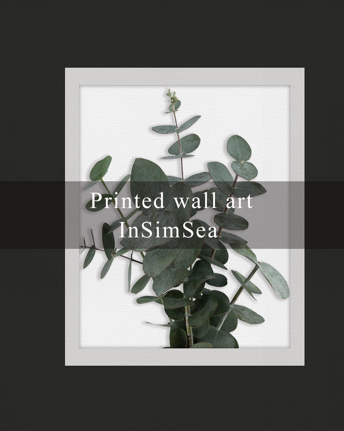 Insimsea Framed Wall Art For Living Room Bathroom Decor Botanical Canvas Prints Modern Plant Pictures Wall Decor Farmhouse Eucal