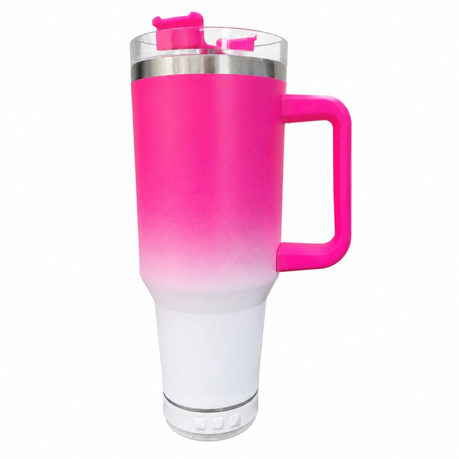 Droyalcreations Stainless Steel Tumbler With Lid, Handle & Straws, Brush  Double Wall Insulated, Leakproof Hot & Cold Sipper Mu