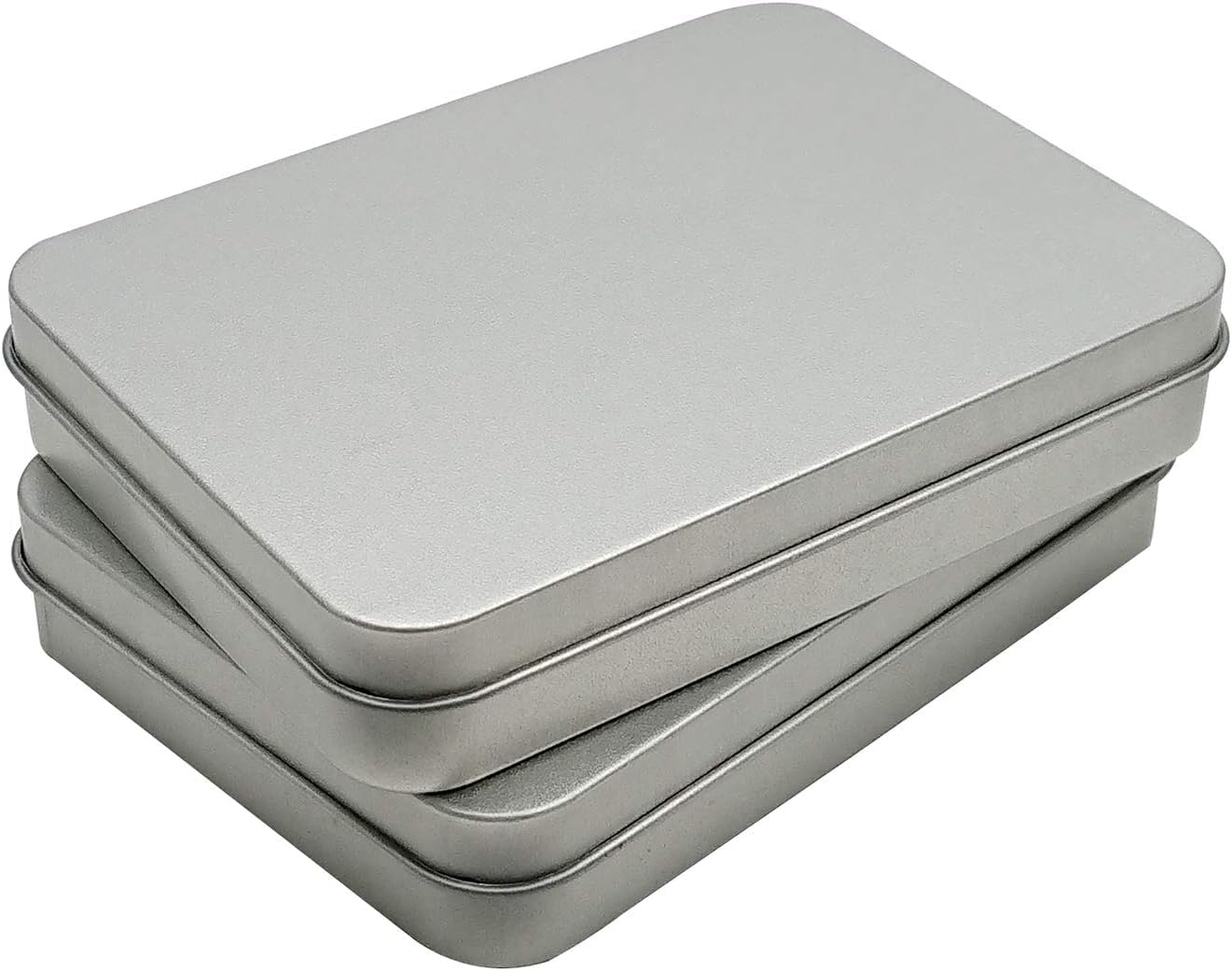 2 Pcs Metal Hinged Tin Box Container Mini Portable Small Storage Container Kit Tin Box Container, Small Tin With Lid, Tin Empty