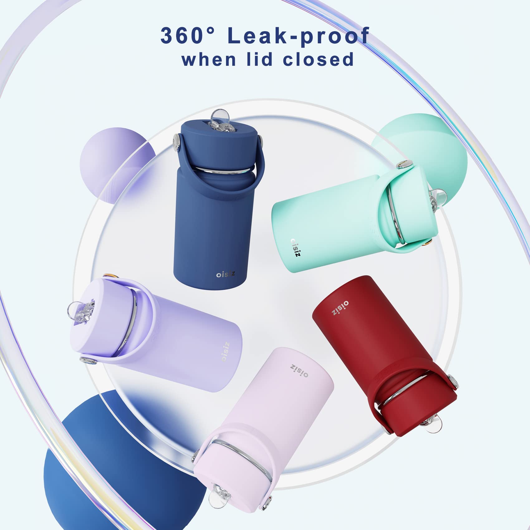 Kids Water Bottle With Straw Lid 10Oz, Vacuum Insulated 316 Stainless Steel Water Bottles For Kids For School, Leakproof Water B