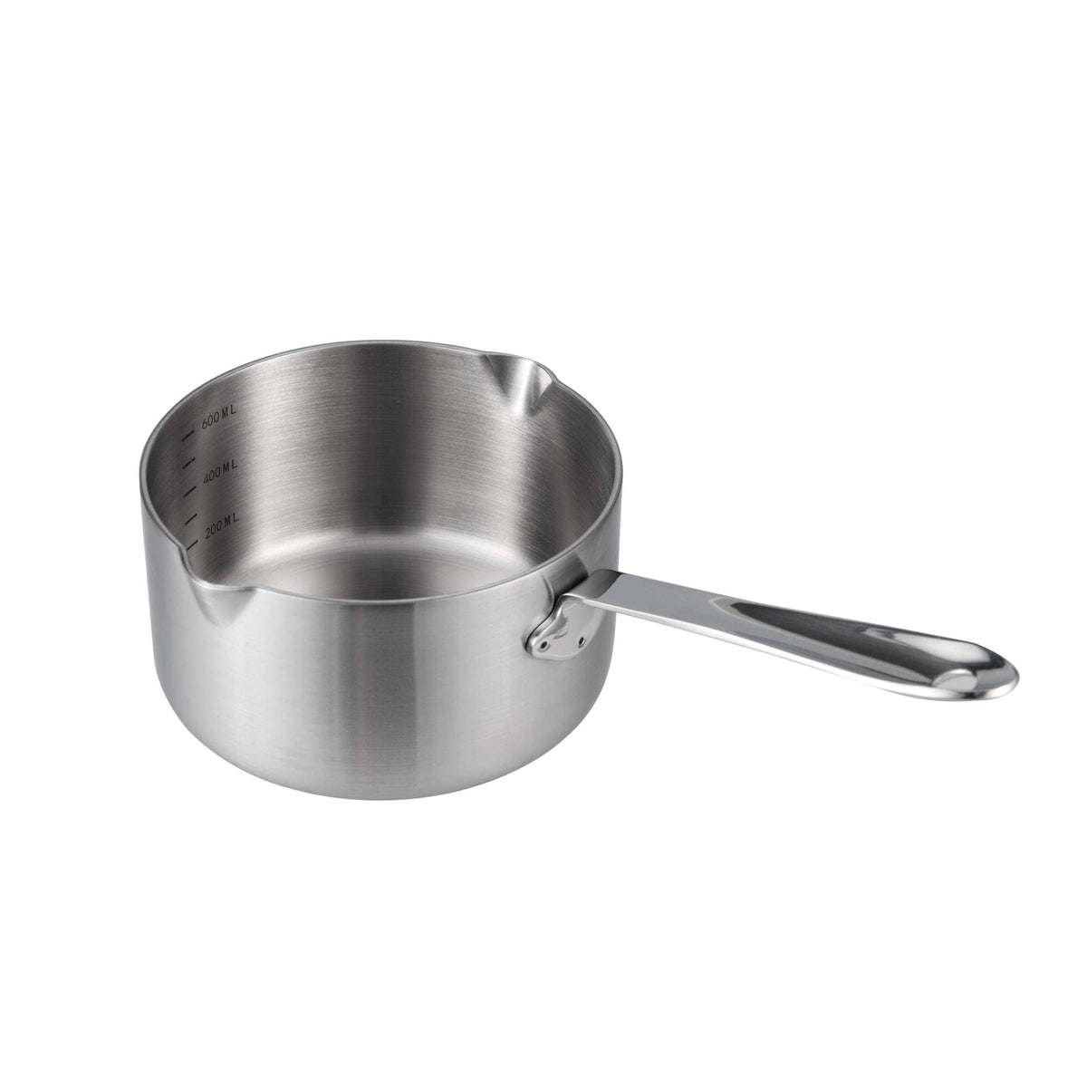 Imeea Milk Butter Warmer Mini Butter Melting Pot Coffee Maker With Dual Pour Spout 18/10 Tri-Ply Stainless Steel (20Oz/600Ml)