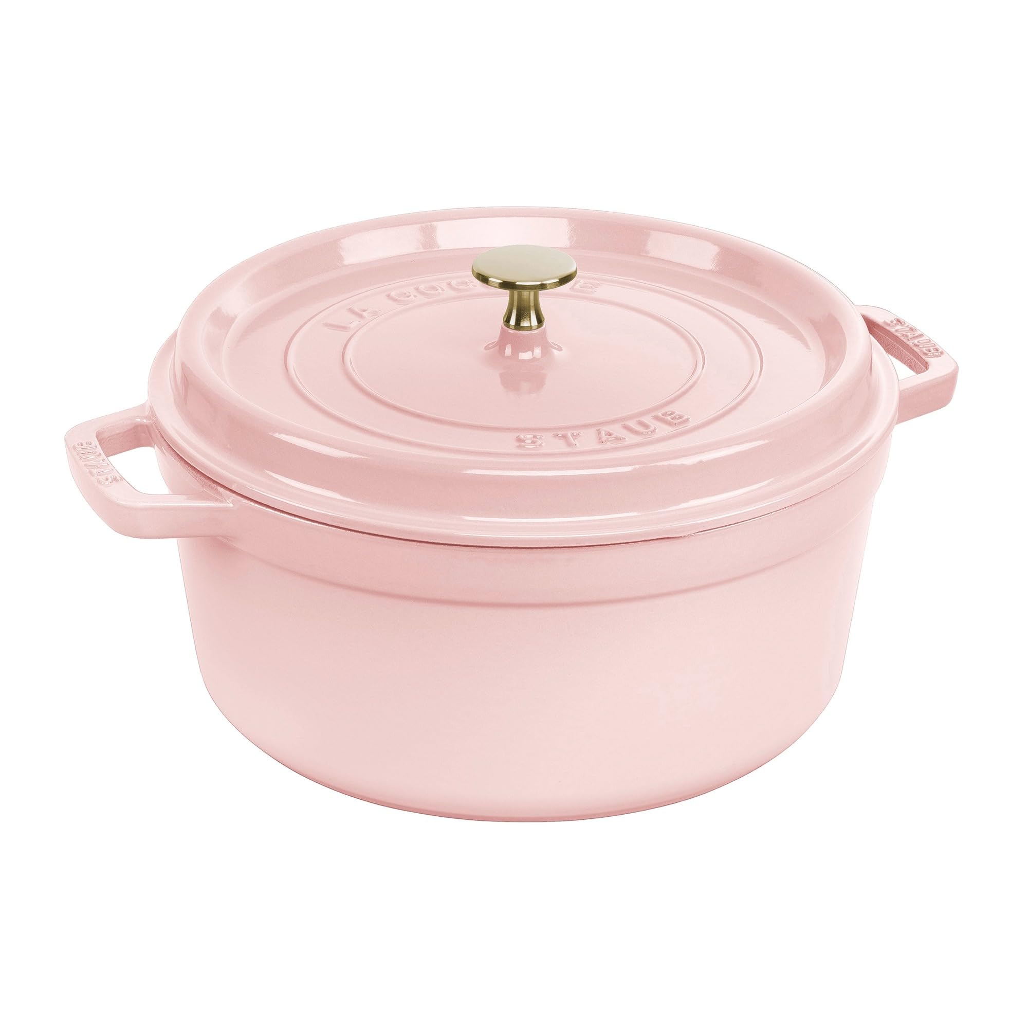 Staub Cast Iron Round Cocotte 7-quart-Peony Pink