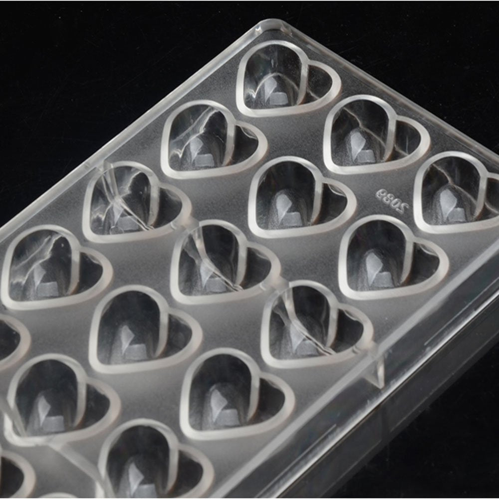 Grainrain Polycarbonate Chocolate Mold Polycarbonate Chocolate Bar Mould Heart Valentine Day Gift (19268)