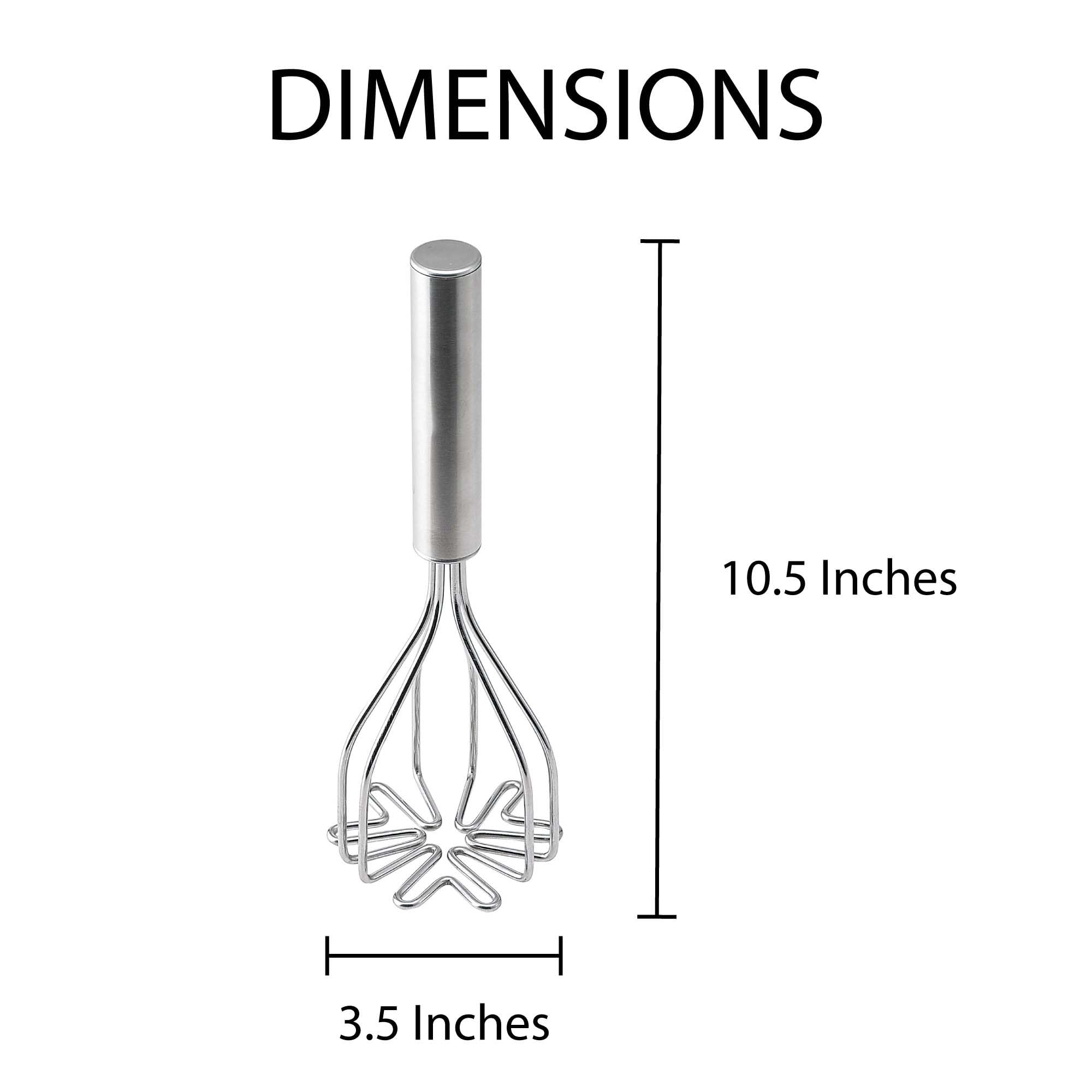 Hic Kitchen 2-In-1 Mix Nmasher Potato Masher, 18/8 Stainless Steel
