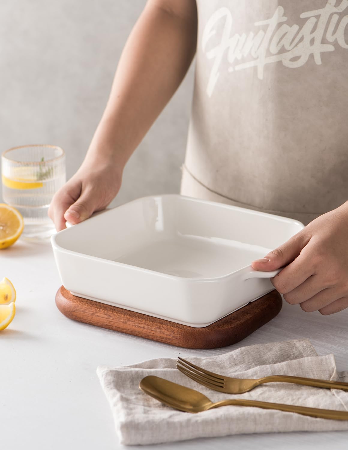 Onniyor Ceramic Baking Dishes, Square Baking Pans With Handles, Lasagna Pans Deep, Brownie Pans For Cooking, Casserole Dishes, C