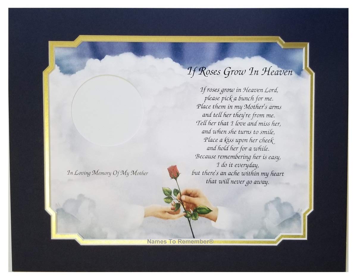In Memory of Mother If Roses Grow In Heaven Memorial Poem For Loss Of Mother Hands With Red Rose