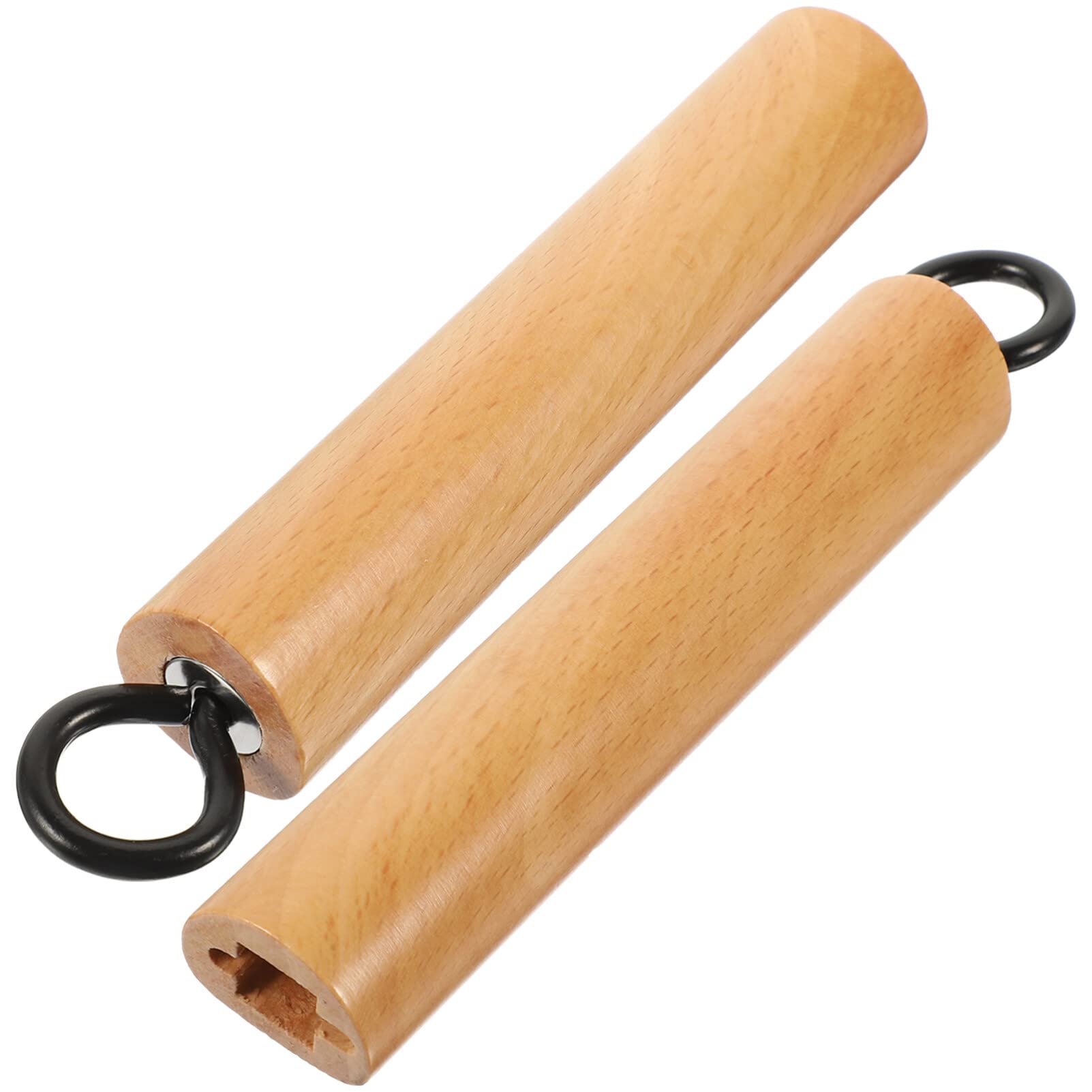 Hemoton 2Pcs Wooden Pot Handle Universal Pot Pan Handle Grip Replacement Part Detachable For Wok Frying Pan Saucepan Pan Kitchen