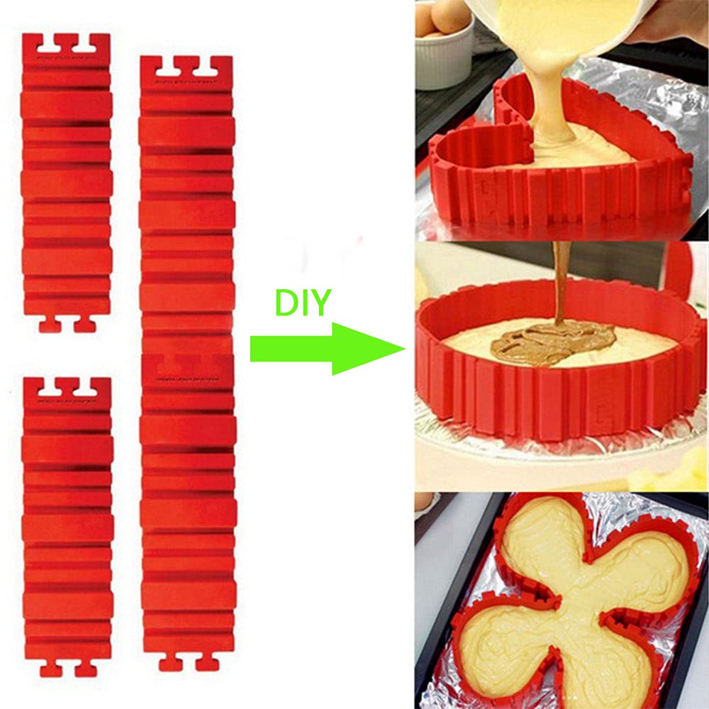 12 Pcs Silicone Cake Mold Magic Diy Bake Snakes Mould Shape Tools For Various Dessert,Design Your Cakes In Any Shape