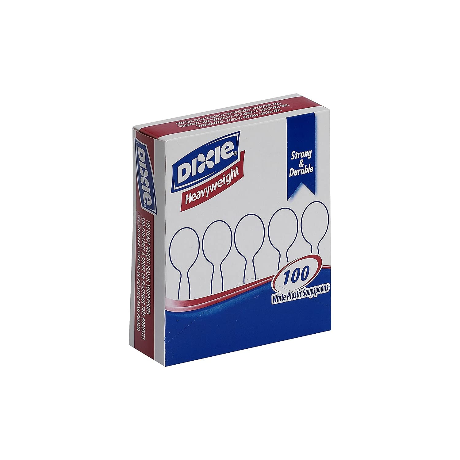 Dixie Sh207Ct Plastic Cutlery, Heavyweight Soup Spoons, White, 1000 Per Carton